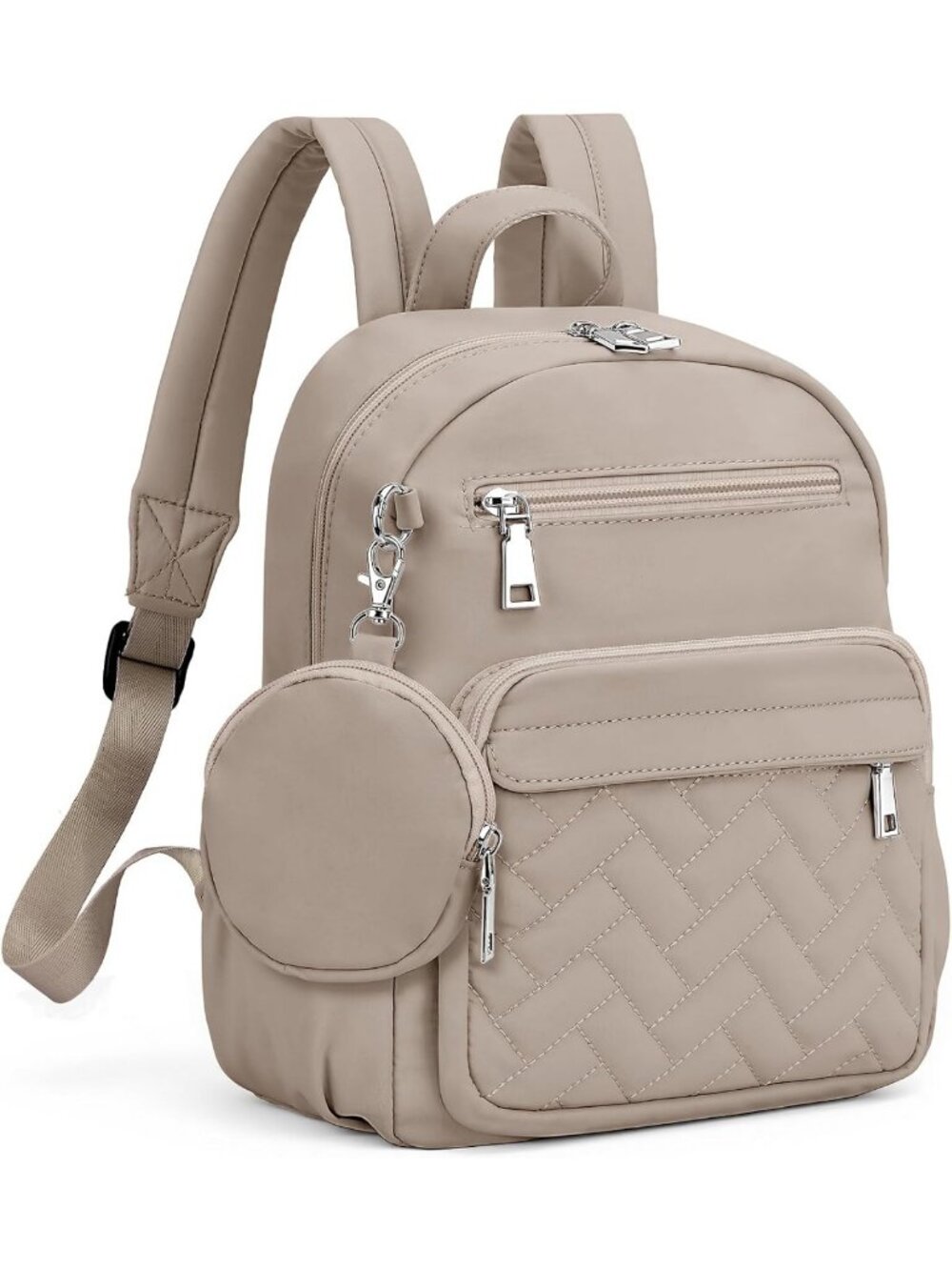 Stylish Waterproof Anti-Theft Backpack, Compact Quilted Daypack with Locking